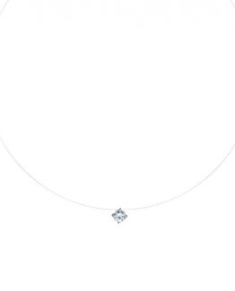 Colier guta transparent cristal diamant tip Swarovski Argintiu